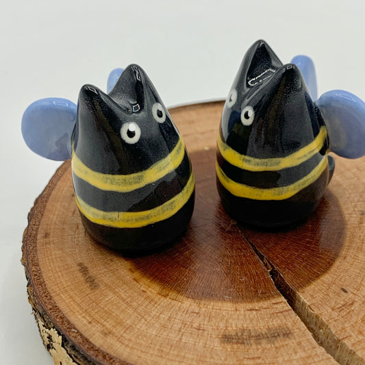 Mini Bumblebee Kitty Ceramic Figurine