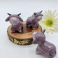 “Purple People Eater” Ceramic Highland Cow Figurine