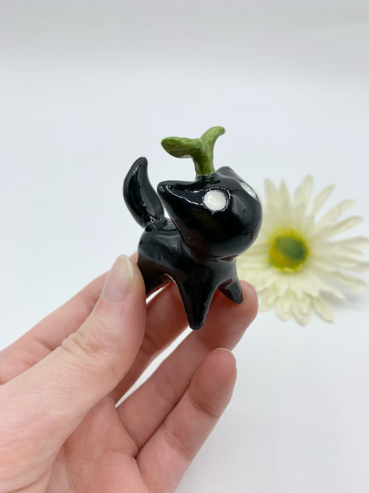 Sapling Kitty Ceramic Figurine