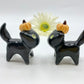 Pumpkin Kitty Ceramic Figurine