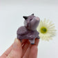 “Purple People Eater” Ceramic Highland Cow Figurine