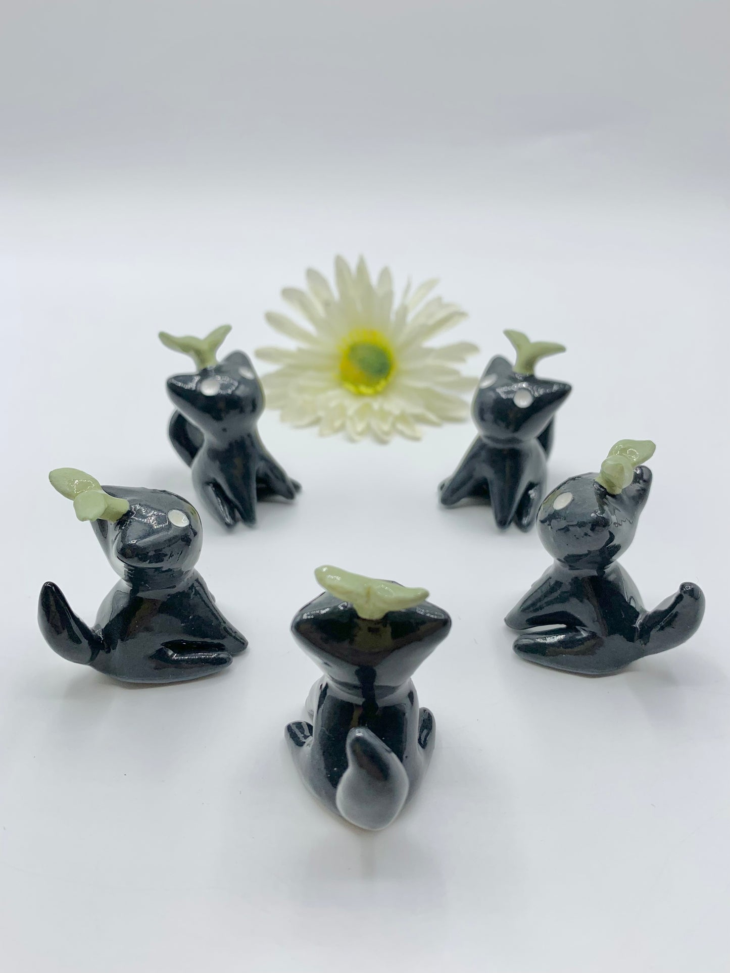 Sapling Kitty Ceramic Figurine- Sitting Cat