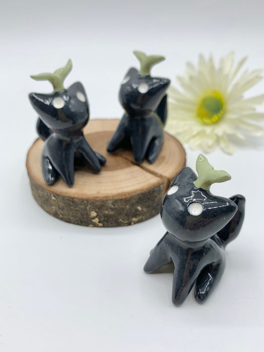 Sapling Kitty Ceramic Figurine- Sitting Cat