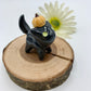 Pumpkin Kitty Ceramic Figurine